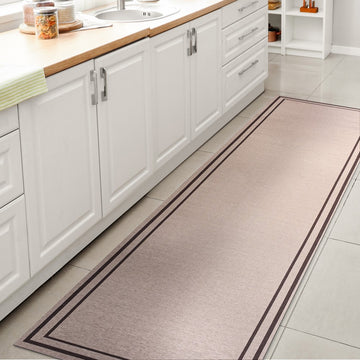 Sloane Classic 2-stripe Border Washable Area Rug